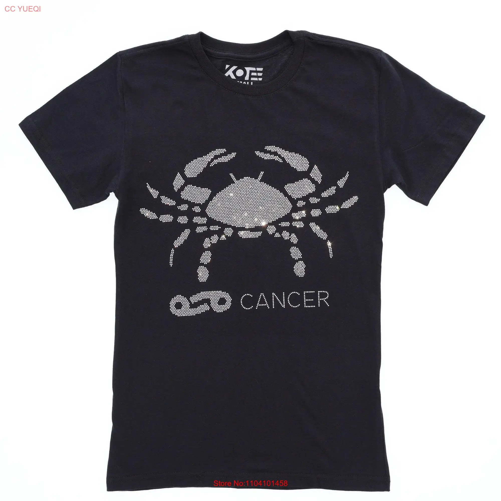 Cancer T Shirt Zodiac Rhinestone Zodia Horoscope Birthday Bling long or short sleeves