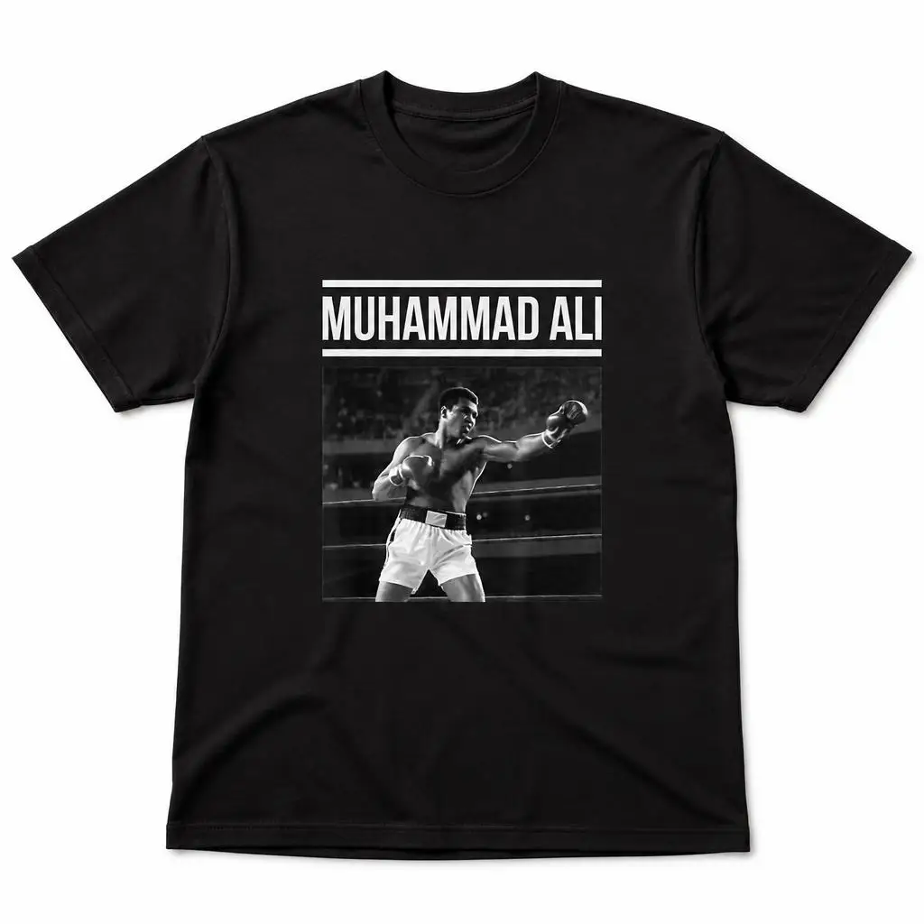 Boxing Muhammad-Alis T Shirts Casual Tees Short Sleeve Round Collar T-Shirt Pure Cotton Tops