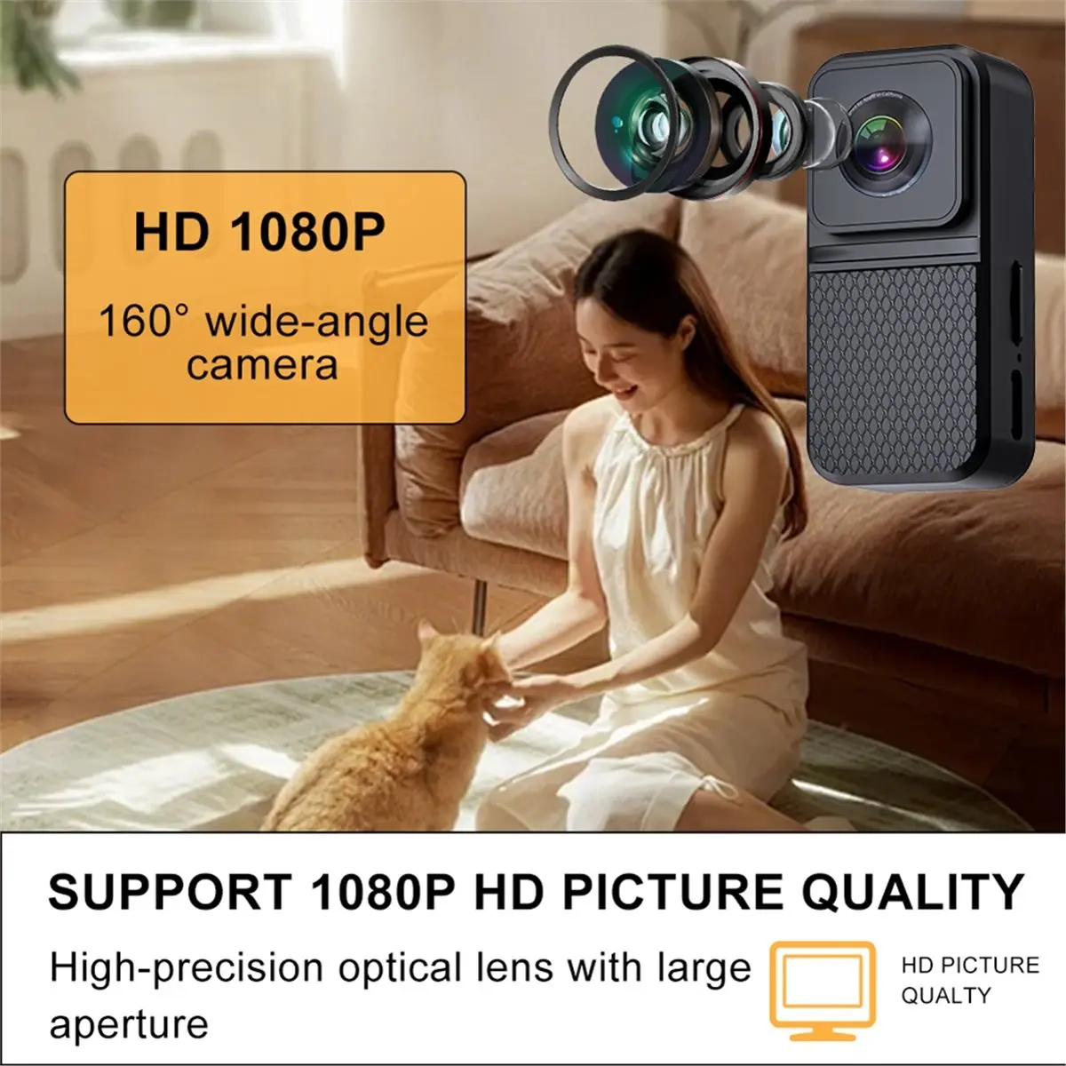 （2026 SUMMER）1080P Pet Camera Dog Cat Pet Collar Camera No WiFi Video Record Carmera for Cats Dogs Birthday Gift