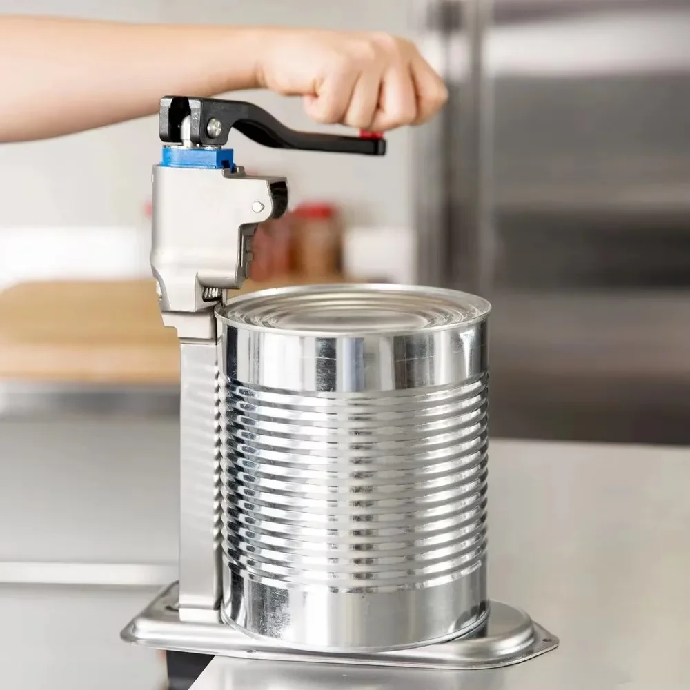 Commercial Can Opener Large Handheld Stainless Steel Tabletop Can Opener Comfortable Handle for Kitche Restaurant Hotel Bar Ship