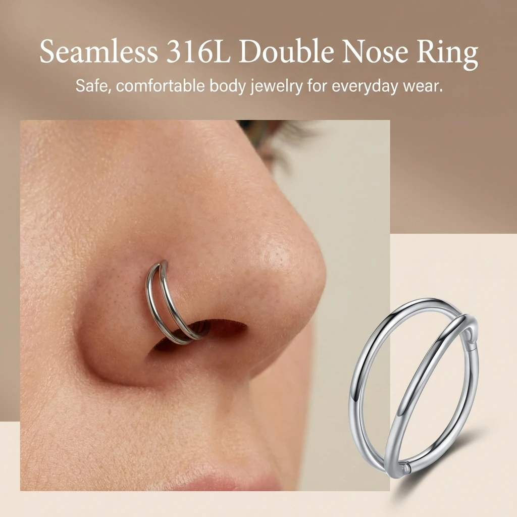 316L Edelstahl Doppelschicht-N – Body Jewelry For Sensitive Skin Bewertung und Preis