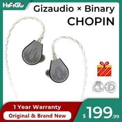 HiFiGo Binary × Gizaudio Chopin Earphone 1DD+3BA Hybrid in-Ear Monitors HiFi Audiophile Headphones Music Earbuds Hybrid IEMs