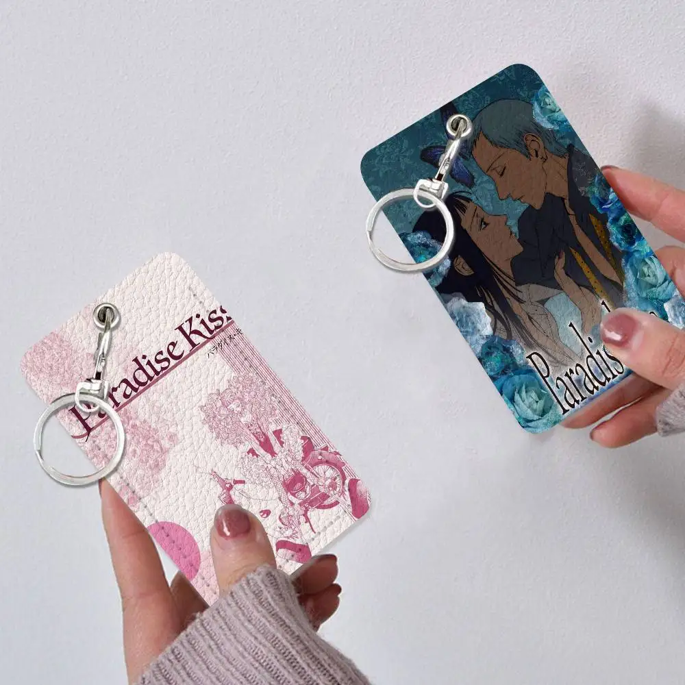 Anime P-Paradise Kiss Shoujo Manga Minimalist Leather Card Wallet Smooth ID and Business Card Protector