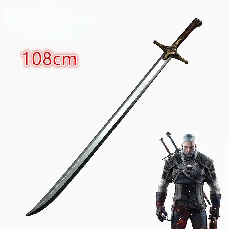 1:1 Cosplay  Alice Sword Weapon Wild Hunt Sword Eredin White Wolf Prop Role Play Gift Safety PU Wizard Aerondight Jewel Sword