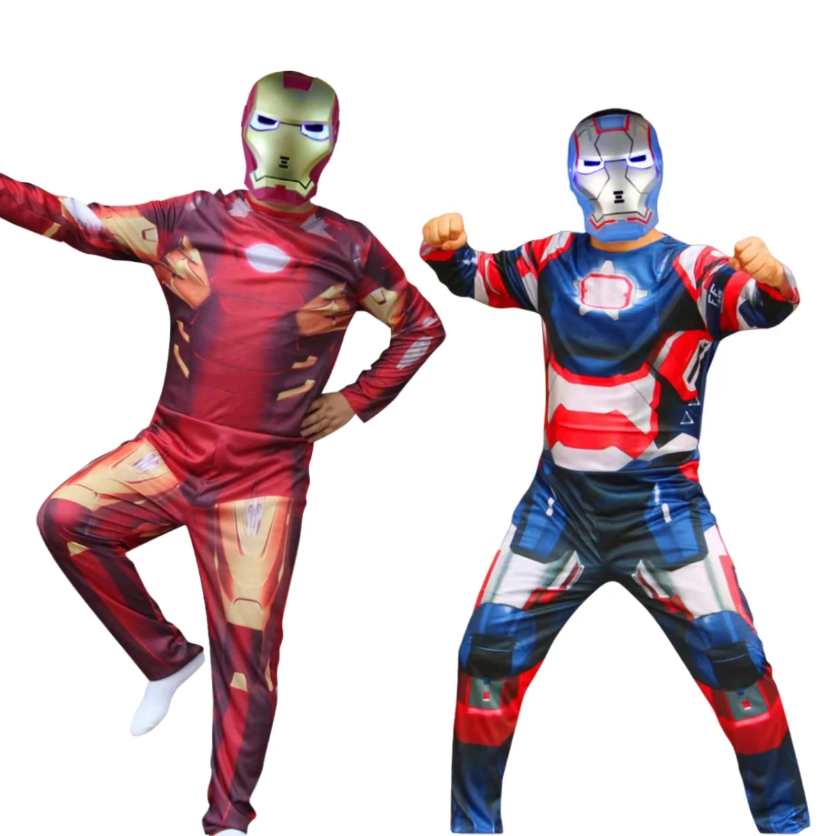 

Взрослый Железный Человек, праздничное платье, мышечная одежда с маской, плащ, цельный комбинезон, чтобы показать фигуру