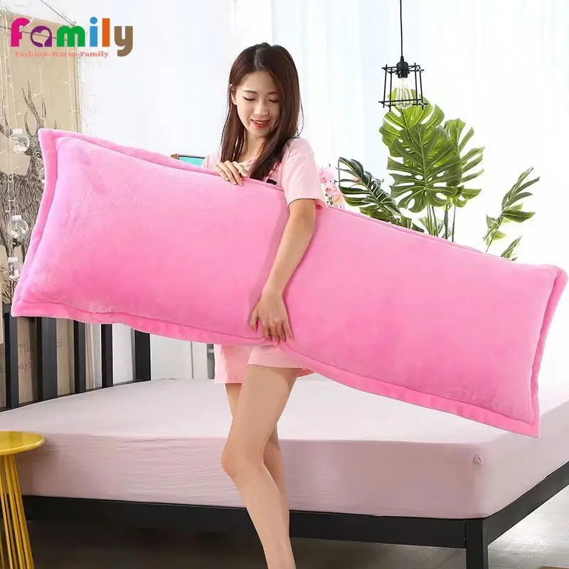 

Luxury Flannel Long Pillow Case 1Pcs Multiple Size Anti-slip 120/150/180cm Bedding Body Pillowcase Lover Sleeping Pillow Cover