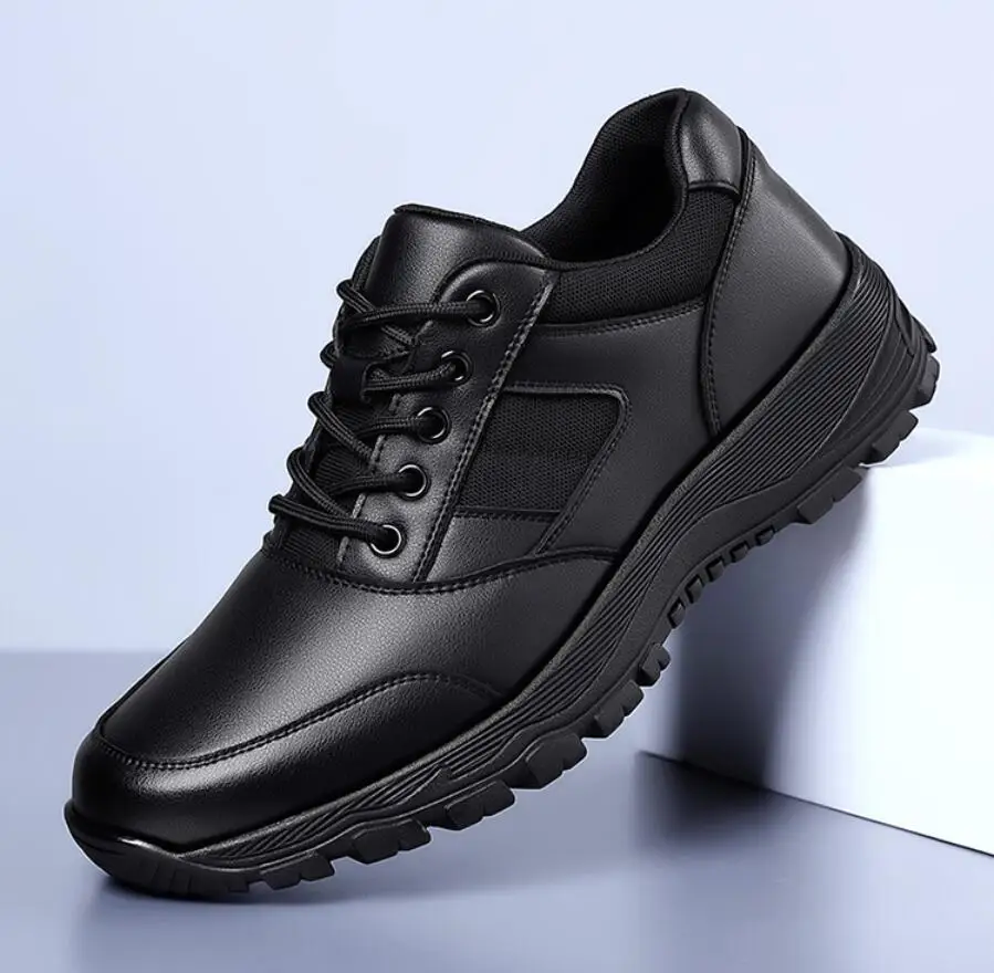 

New Platform Cow Leather Casual Sneakers for Men Designer Autumn Winter Cotton Black Outdoor Men's Sports Shoes Zapatos Hombre