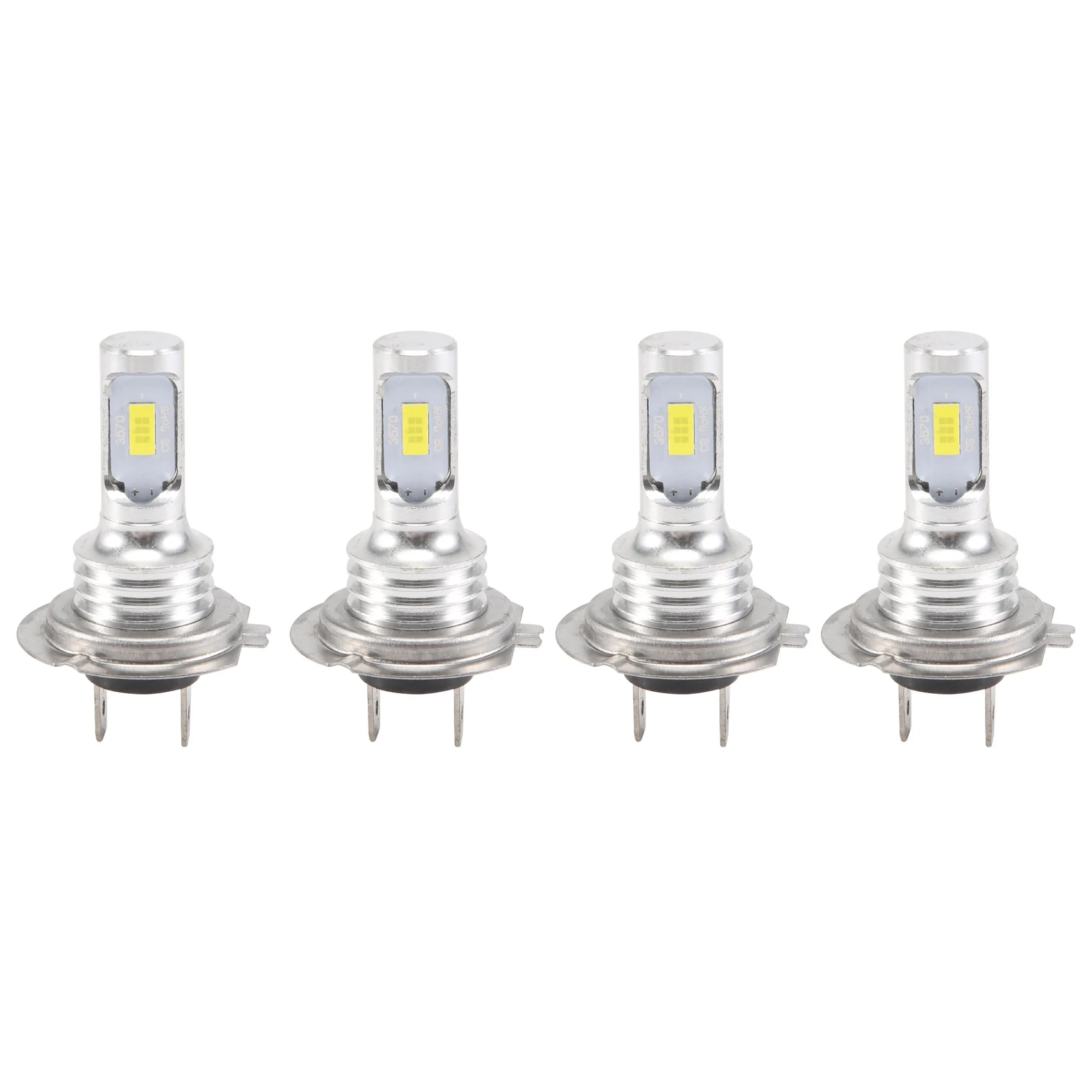 4PCS Mini H7 + H7 Combo LED Headlight Kit Bulbs High Low Beam 240W 52000LM 6000K Kit Super White