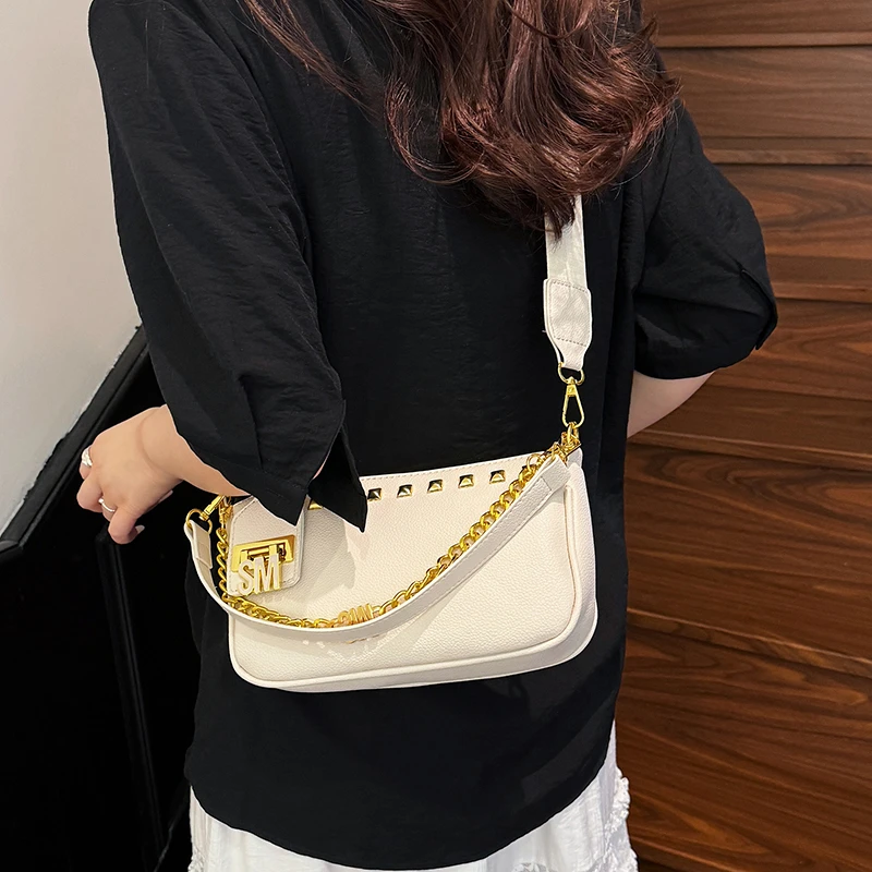 

Классическая элегантная кожаная сумка через плечо для женщин — с несколькими карманами. Популярная дизайнерская сумка-мессенджер.