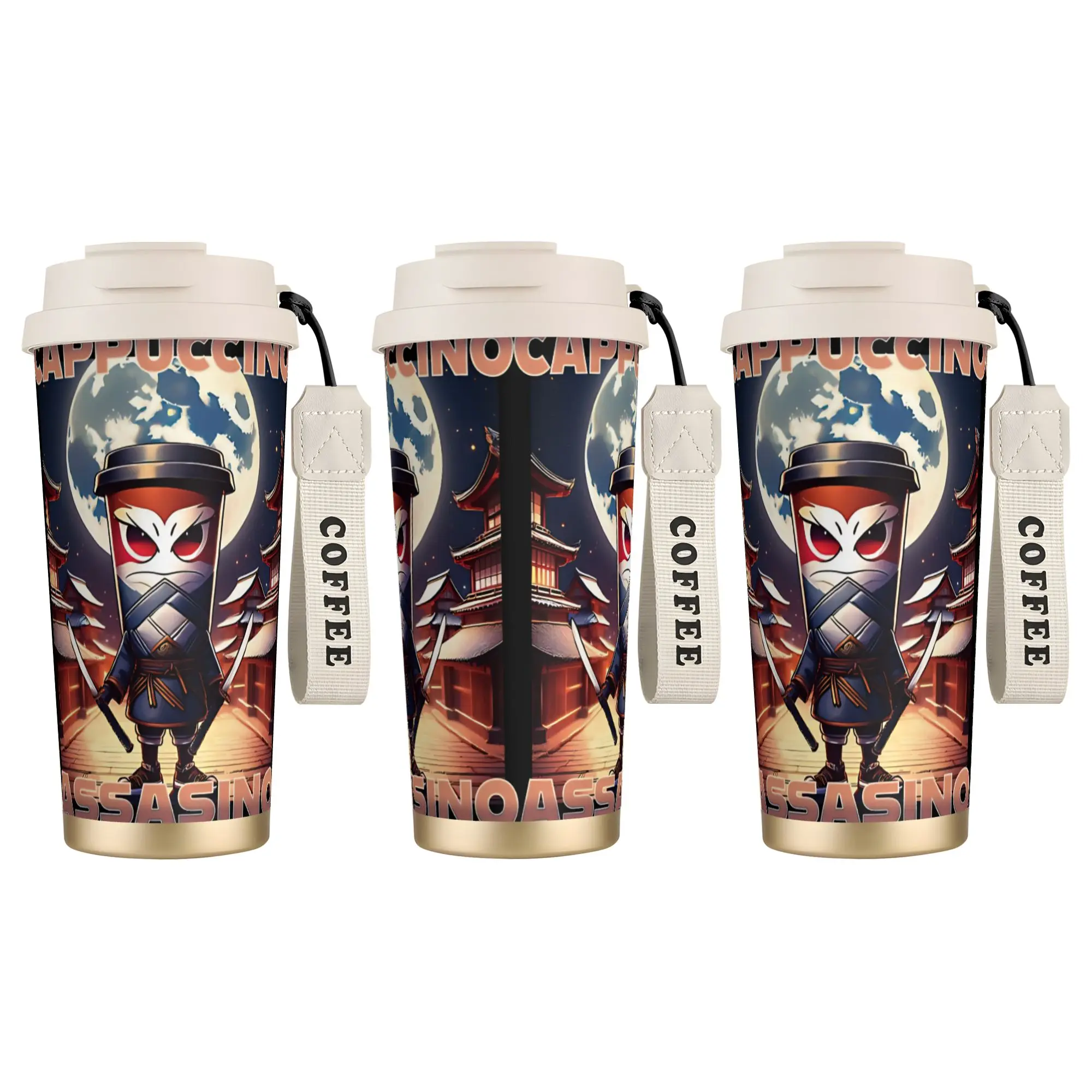 

Кружка для кофе «Итальянский Brainrot Cappuccino Assassino» из нержавеющей стали, термос для воды, настраиваемая, для путешествий