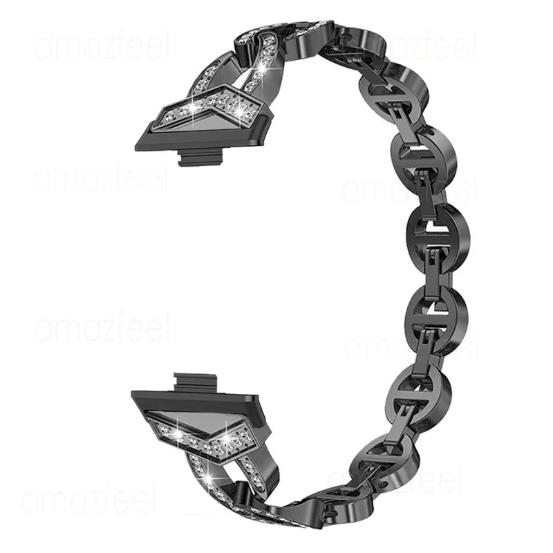 Stainless Steel Watchband for Huawei Watch Fit 3 Smartwatch Accessories Diamond link Bracelet for huawei watch fit 3 Metal Strap