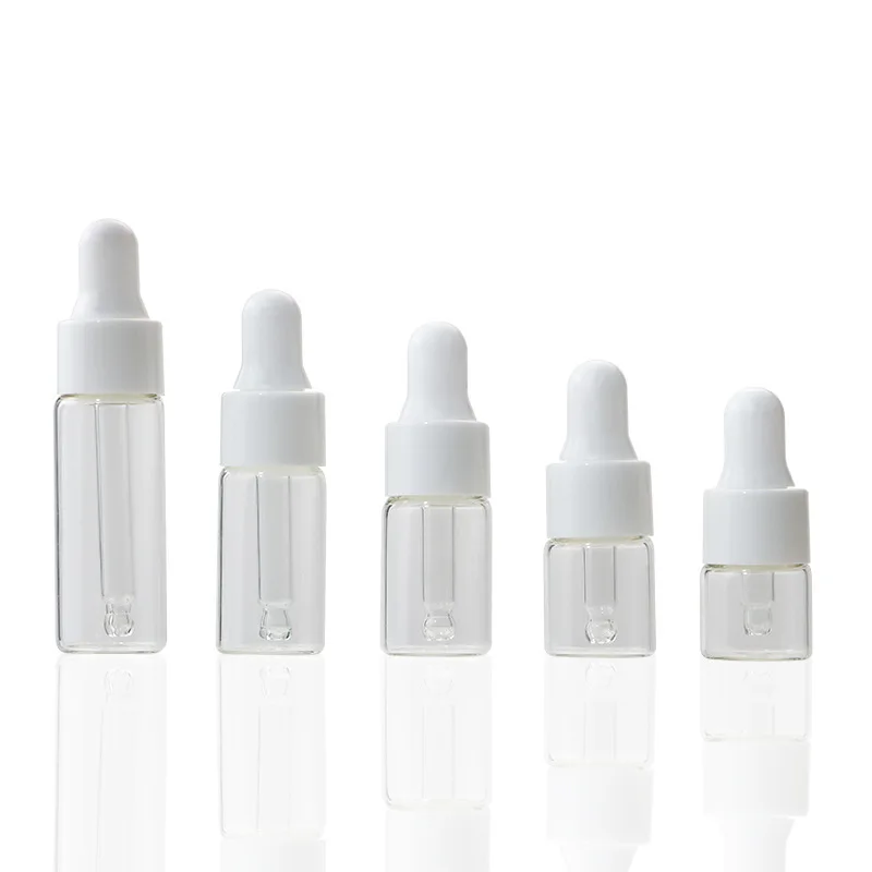 1ml 2ml 3ml Transparent Small Dropper Bottle Essential Oil Essence Stoste Sample Divided Glass 4ml 5ml Empty Container