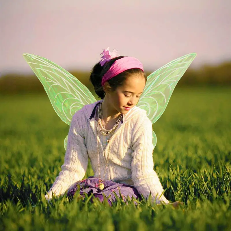 Bambini stage butterfly performance puntelli ali sfumate fata angelo elfo flower girl wings