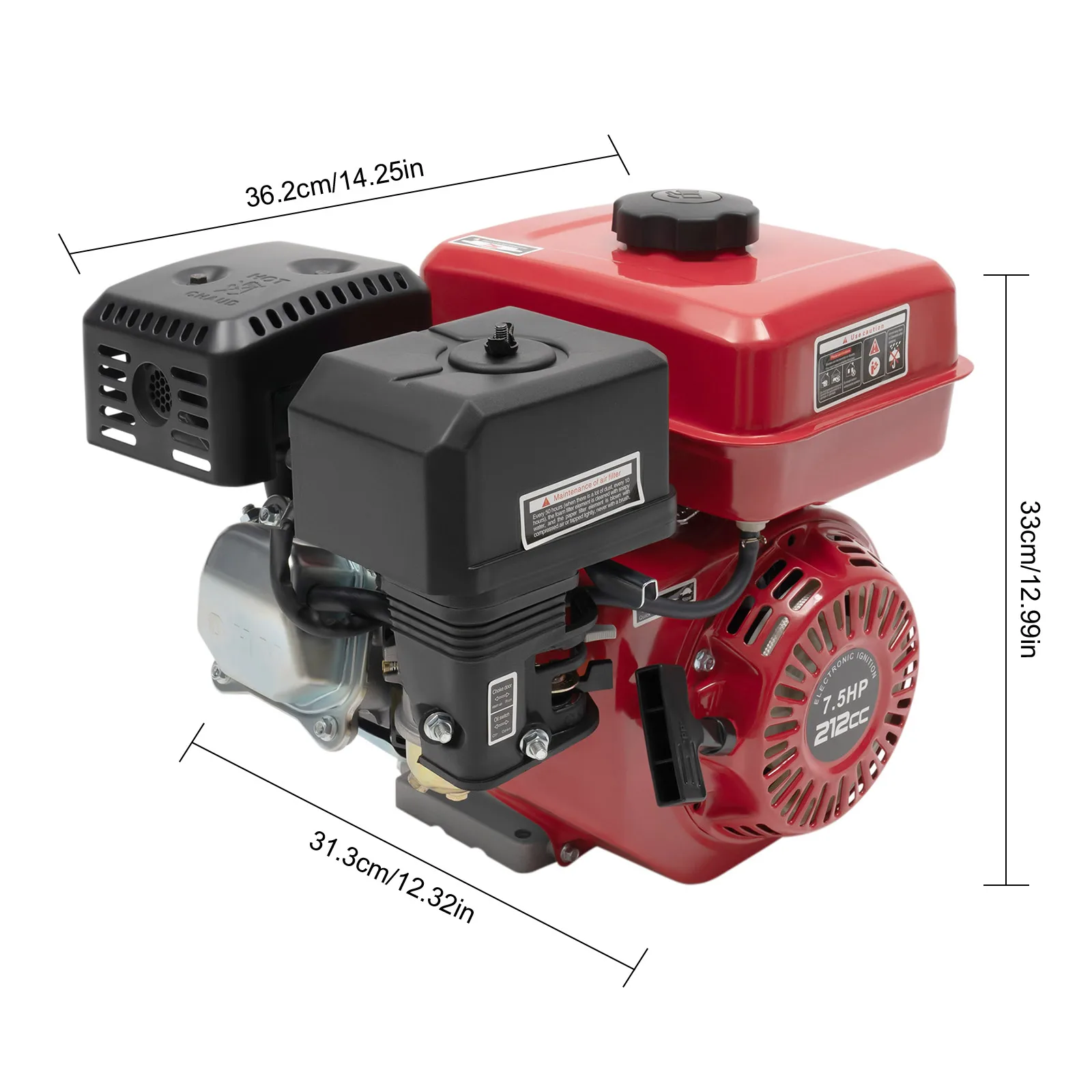 Motor a gás para bombas familiares, lavadoras de pressão, 4 tempos, 7,5 HP, 170F, 3000W