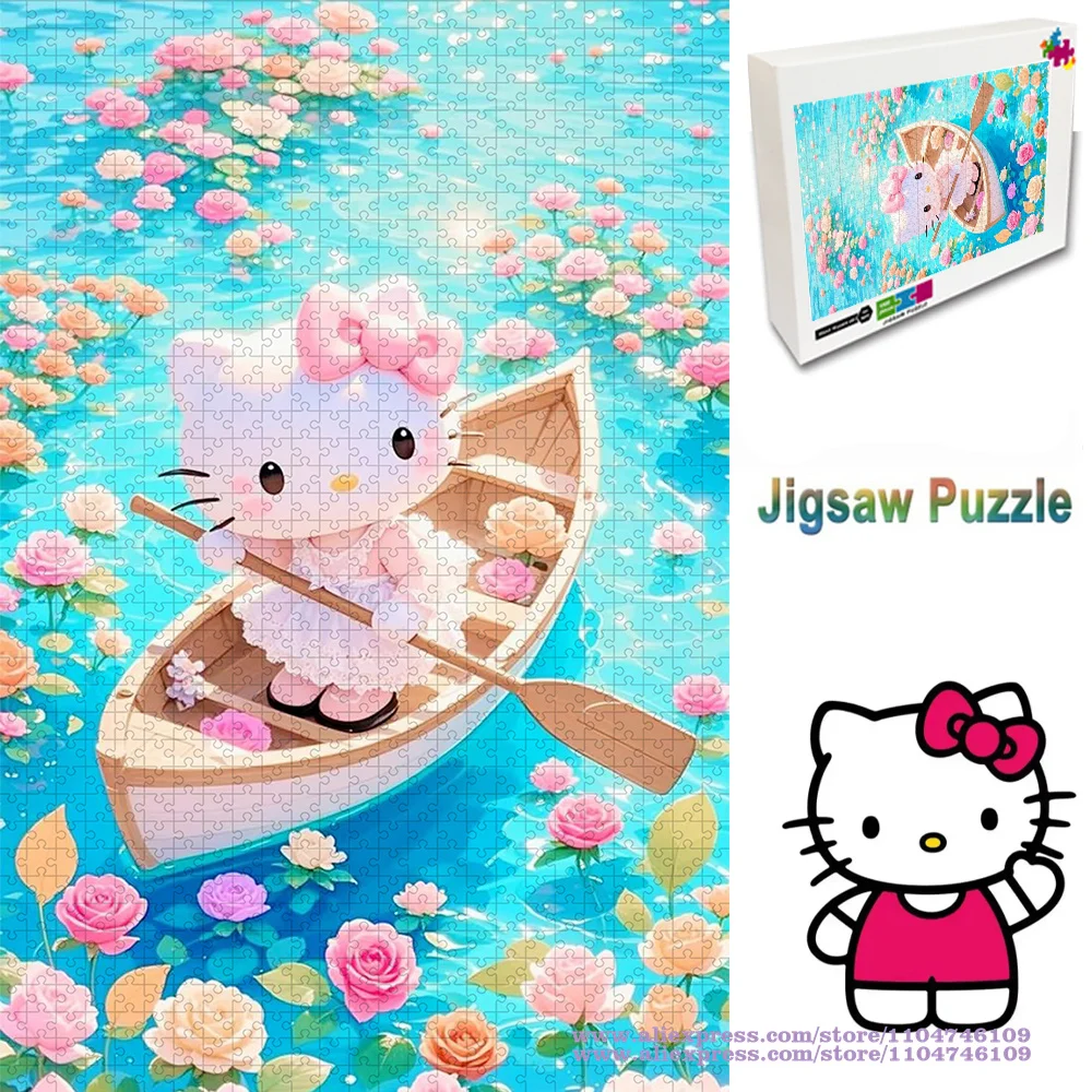 

Sanrio Hello Kitty Puzzle Jigsaw Cartoon Anime Character 108/200/300/500/1000/1500Pcs Intelligence Puzzles for Kids & Adults