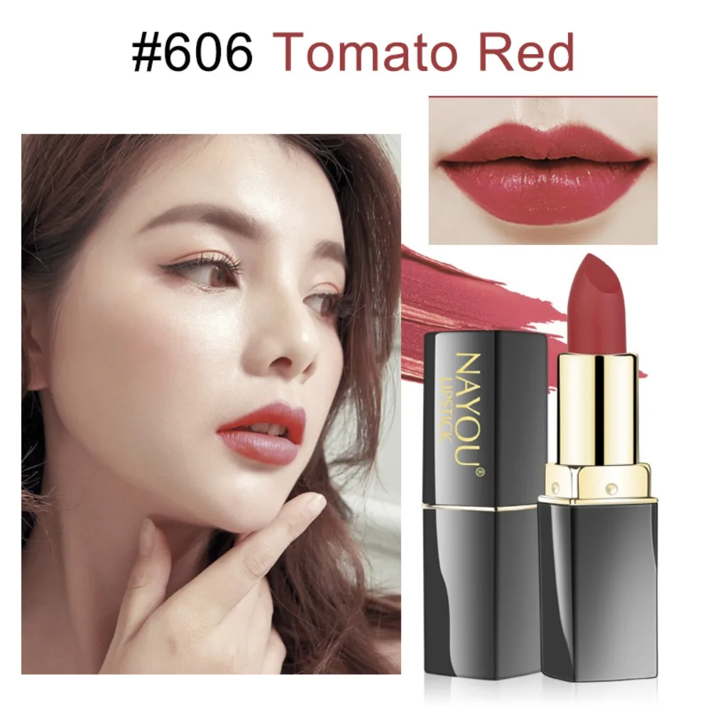 6PCS Waterproof Soft Fog Matte Lipstick Square Tube Non-Fading Lip Gloss Long-lasting Moisturizing Lip Balm Makeup Cosmetics