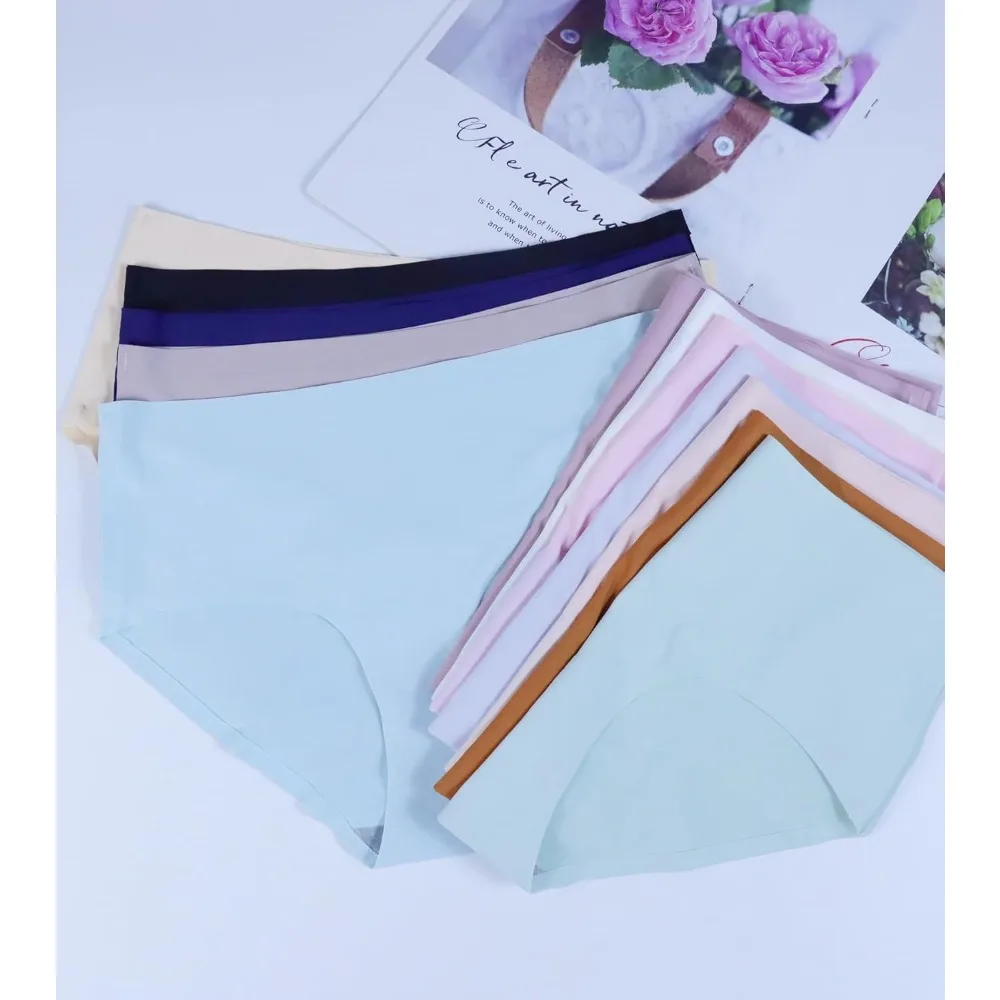 Big Girl Seamless Underwear, Teen Girls Stretch Panties, Comfortable Breathable Soft Fashion Briefs, 9PCS Multipack - Image 6