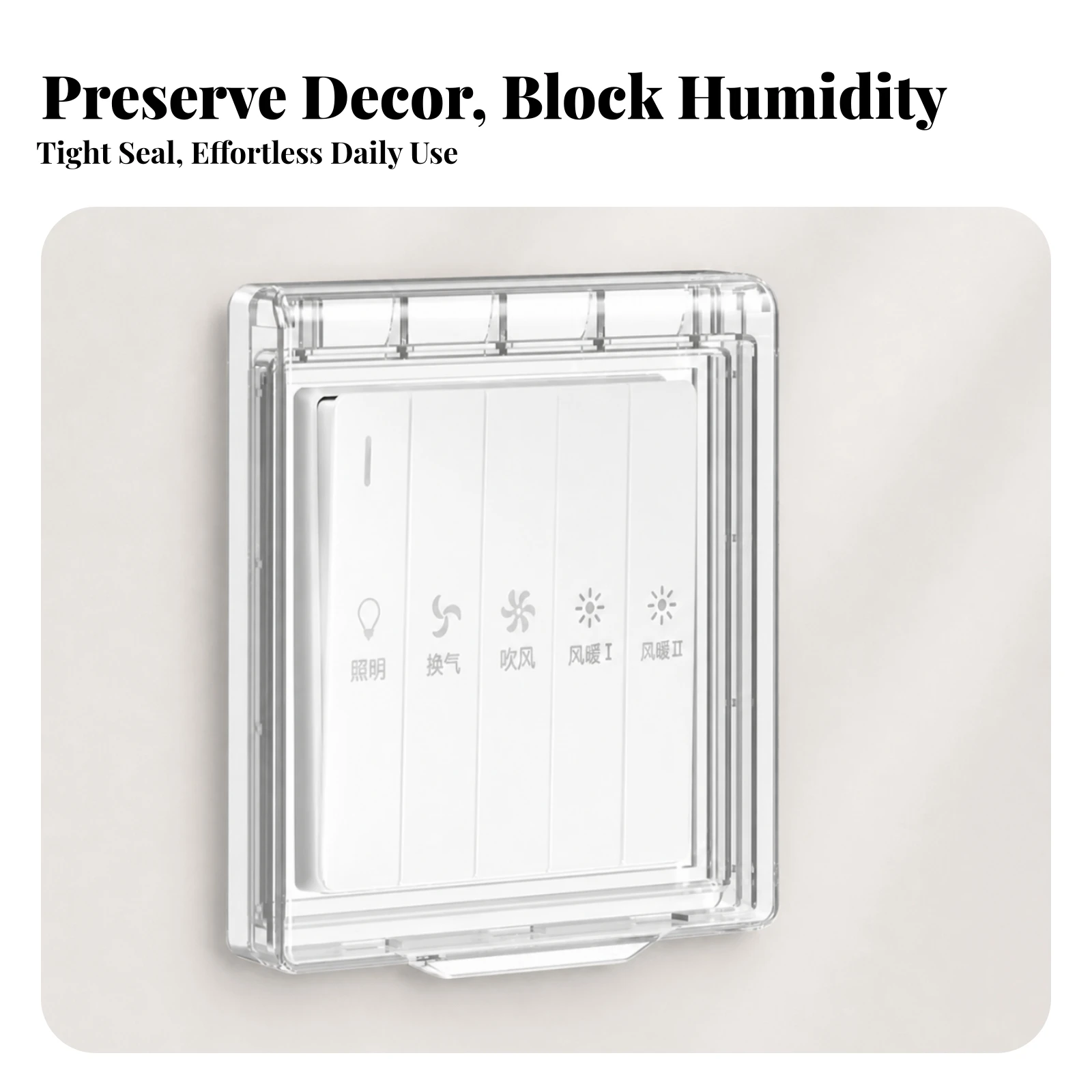 Wall Panel Cover with Hinged Front Lightweight Adhesive Guard Cover Socket Guard with Flip Cap Flame Retardant Practical