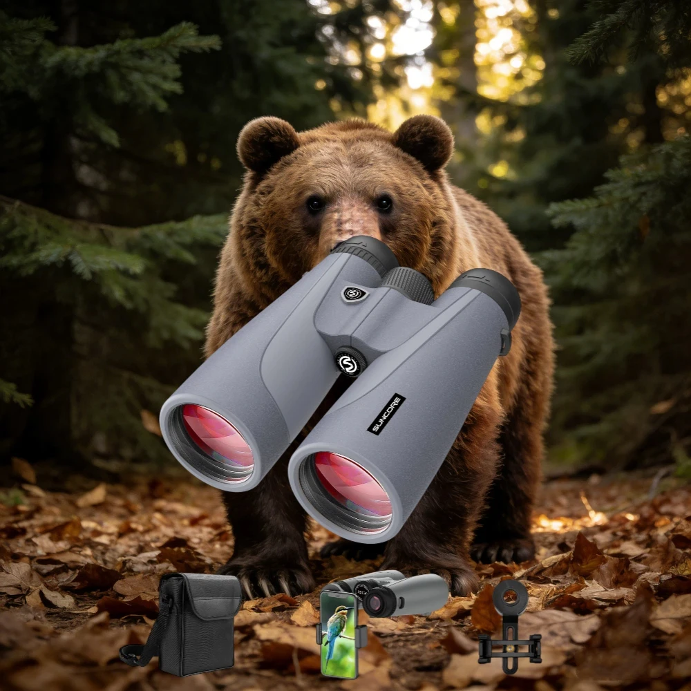 

Бинокль Ultimate HD 10x50 с усиленным сбором света, незаменимый для приключений на природе и наблюдения за небом в темное время суток