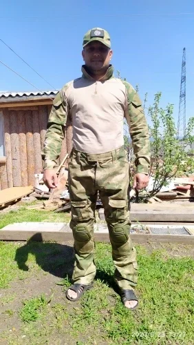 Outdoor Uniform Taktische Hemd Wasserdichte Kleidung Tops Tragen Widerstand Airsoft Camo Jagd Anzug Cargo Hosen + Pads – Detail 5