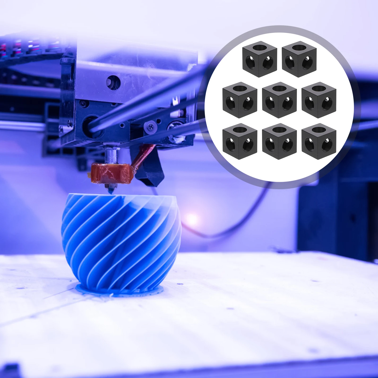 

8pcs Aluminum Extrusion Corner Brackets 2020 Profiles Accessories Oxidation Wear Connectors 3D Printers CNC Routers Robotics
