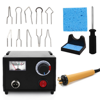 Woodburner Wood Burning Tool Kit 0-650℃ Temperature Adjustable Woodburning Pyrography Pen Machine Set Electric Soldering Iron