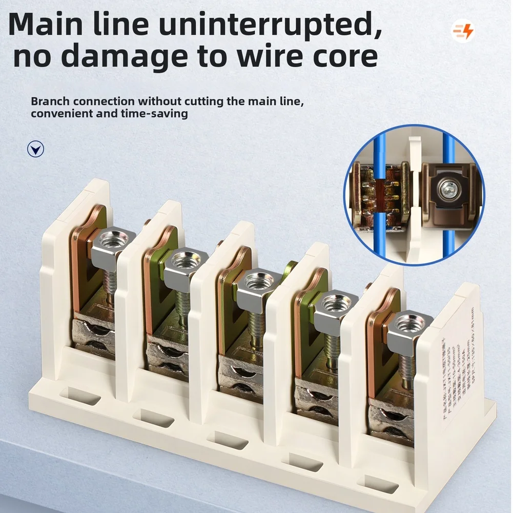 1pc JXT1 Cable T-terminal High-current Power Terminal Copper Quick-connect Splitter For Electrical Applications
