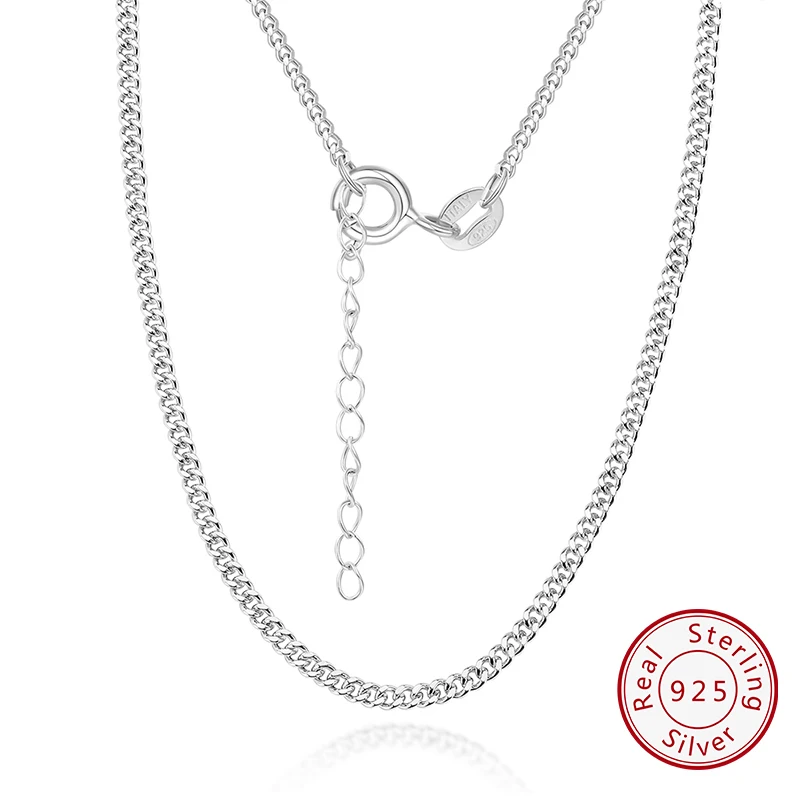 

KOSE JEWELS 925 Sterling Silver 1mm Side Chain Necklace for Women Baise Chains Necklace Fashion Party Jewelry CN04