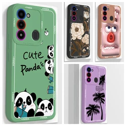 For Tecno Spark GO 2022 Case KG5 Soft Silicone Cute Panda Phone Cover for Tecno Spark 8C 9 Spark8c Spark9 Cases Funda SparkGO