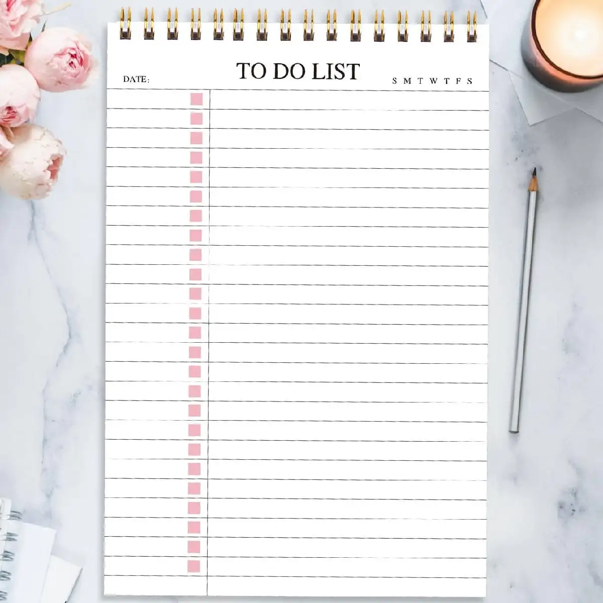 Spiral To-Do List Notepad, Planejamento Diário Notebook, Lista de Tarefas, Organizador, Agenda de Trabalho, Notas e Lista de Tarefas