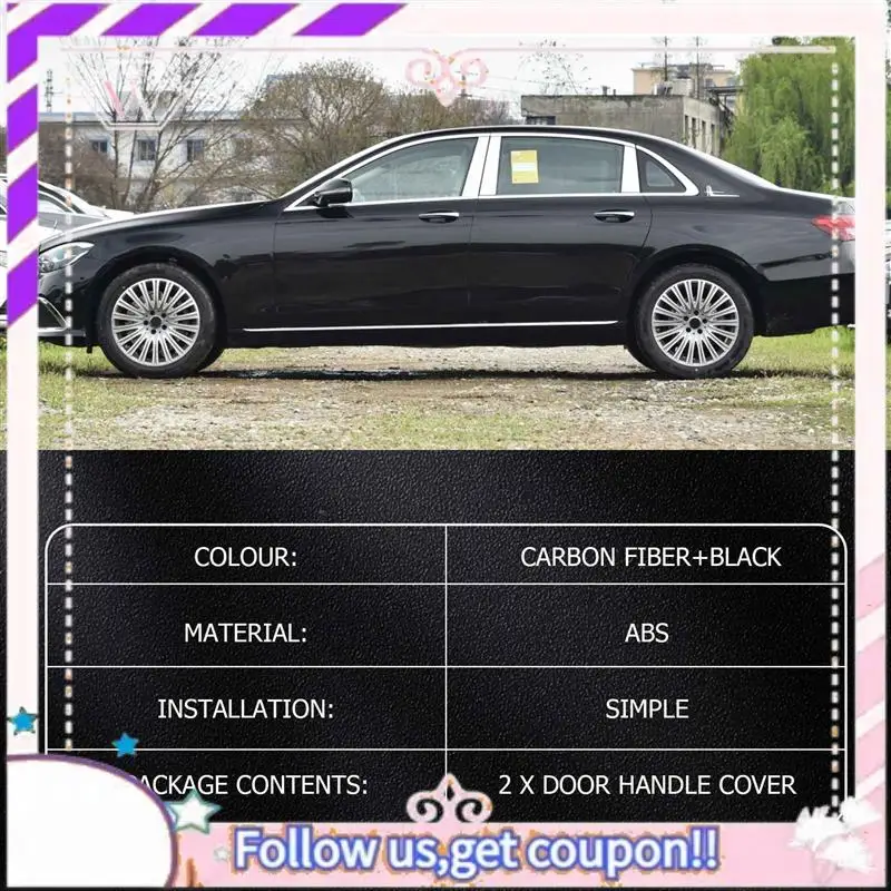 سهلة الاستخدام مقبض الباب الداخلي للسيارة إكسسوارات خارجية لأبواب السيارات ملصق الكسوة لملحقات مرسيدس بنز سمارت 451 Fortwo 2010-2014