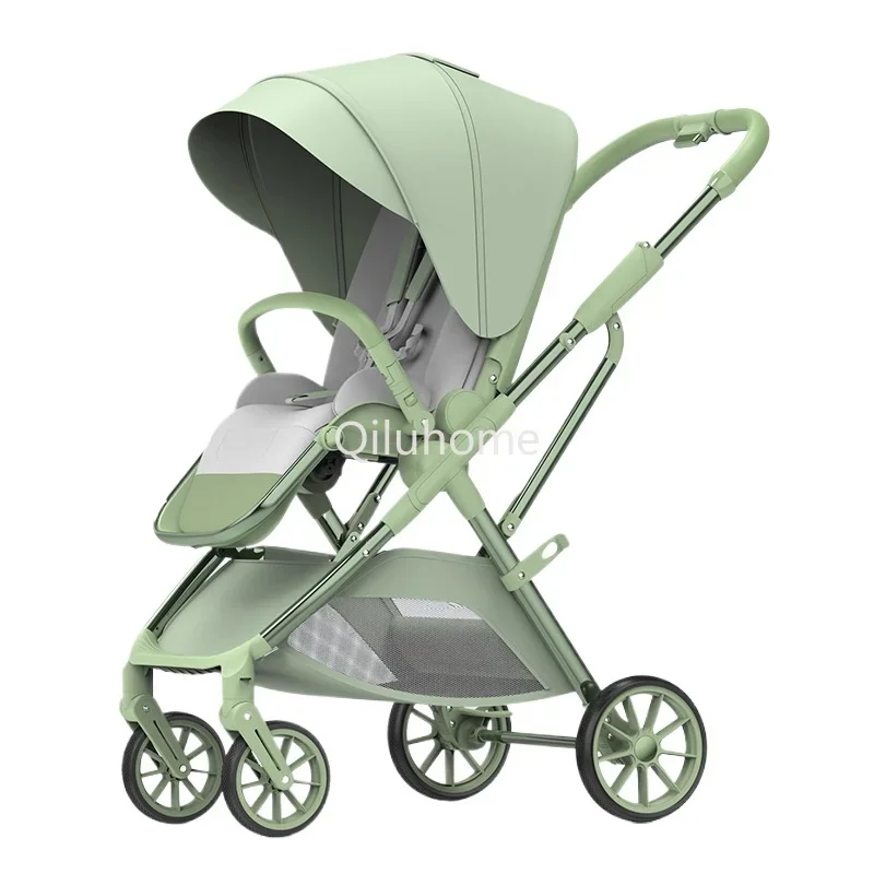 Baby Stroller Can Sit and Lie Lightweight Folding Baby Children Stroller Trolley Folding High Landscape Umbrella Car