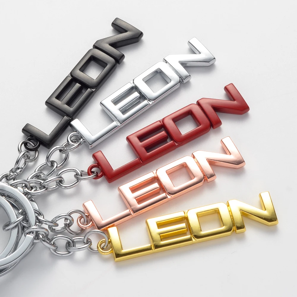 Car Keychain For Seat Leon Logo Metal Keyring Key Ring Holder LEON 5f Accessories