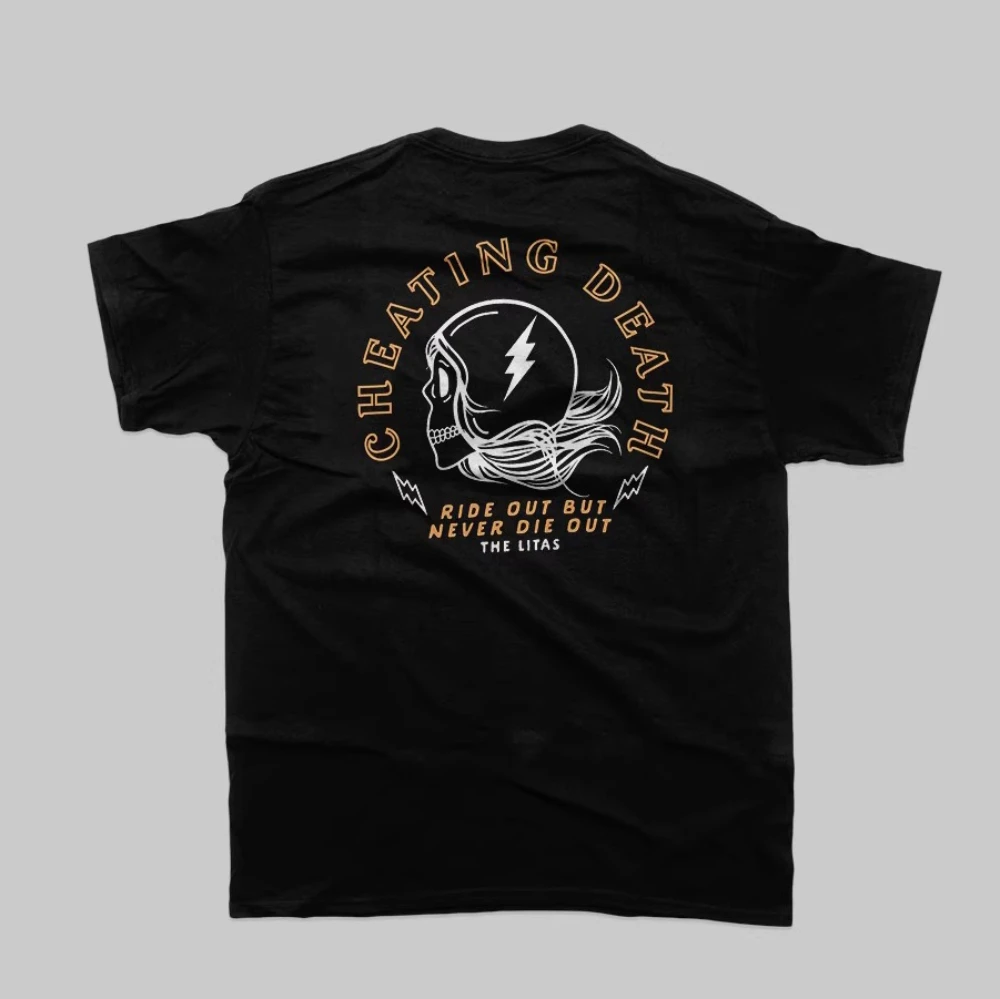 

Summer 2025 fashion new Soul Knight female Knight motorcycle tough guy American retro print short-sleeved men's women's T-shirts