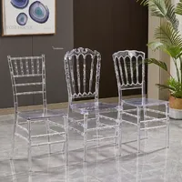 Transparent Dining Chairs Hotel Crystal Chair Commercial Furniture Outdoor Wedding Chair Banquet Lounge Chairs for Events N