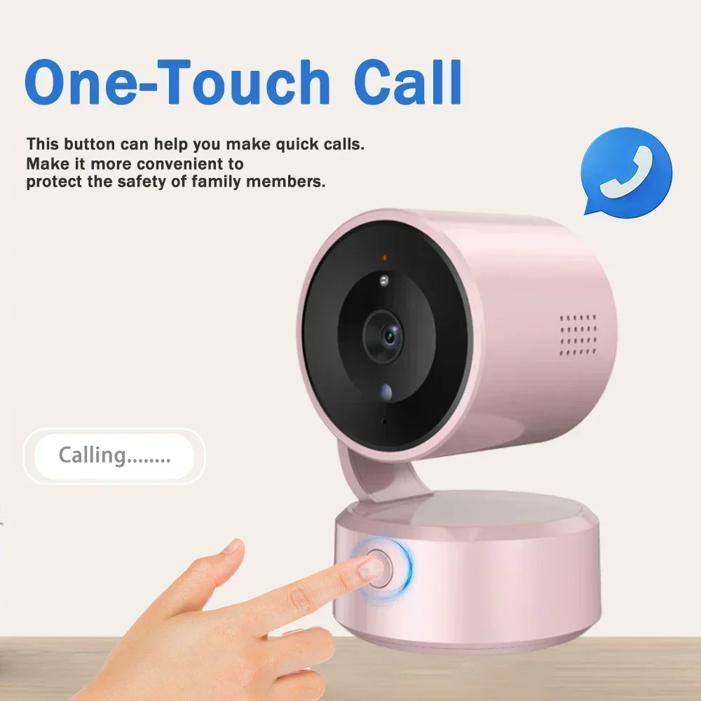 5MP Tuya Wifi One-Touch Call Camera Indoor  Security IP Camara Two Way Audio Mini Baby Monitor PIR Auto Tracking Surveillance