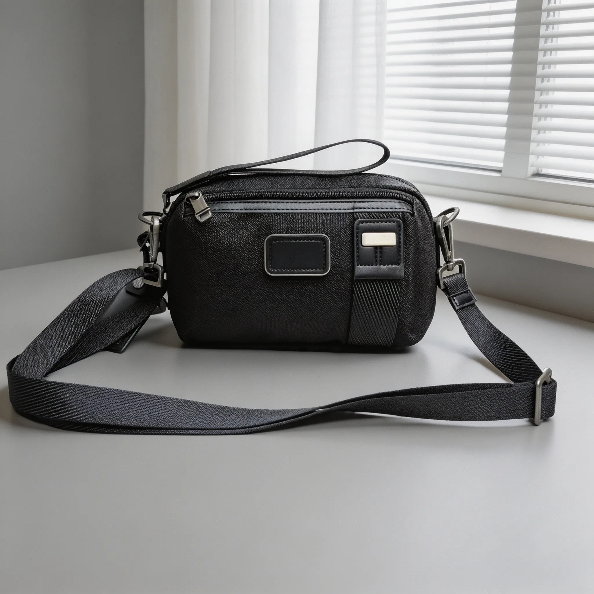 Convertible Men Clutch Crossbody Bag, Ballistic Nylon Trendy Hand Purse with Detachable Shoulder Strap view 2