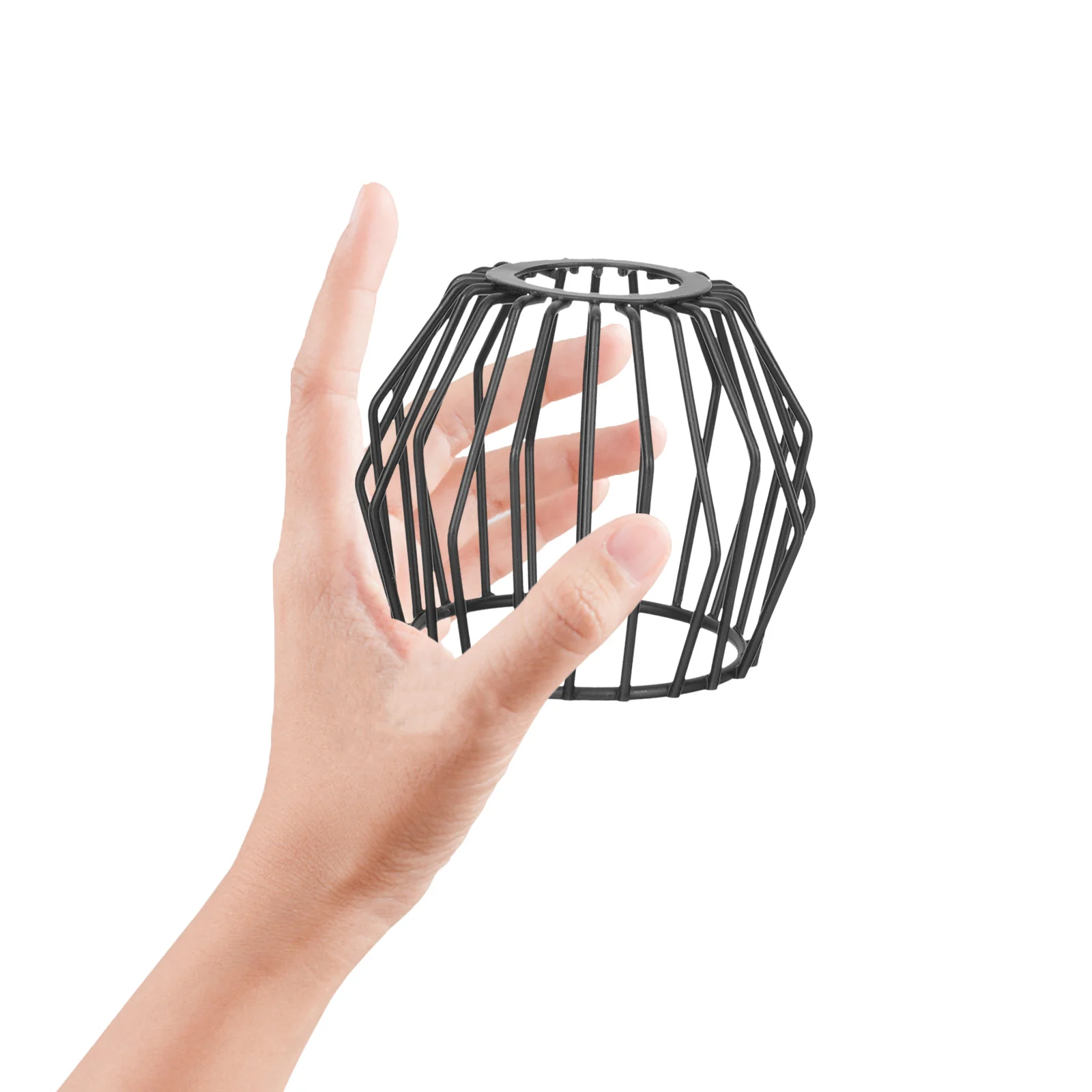 غطاء عاكس الضوء من الحديد المطاوع باللون الأسود بتصميم عتيق لاستبدال المصباح المعلق، ظلال ثريا صغيرة الحجم كلاسيكية #4