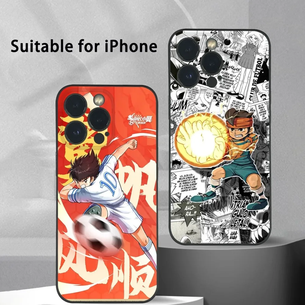 C-Captain T-Tsubasa Cartoon Phone Case For iPhone 16 15 14 13 12 11 Pro Max Plus Mini Frosted Soft Shell Funda