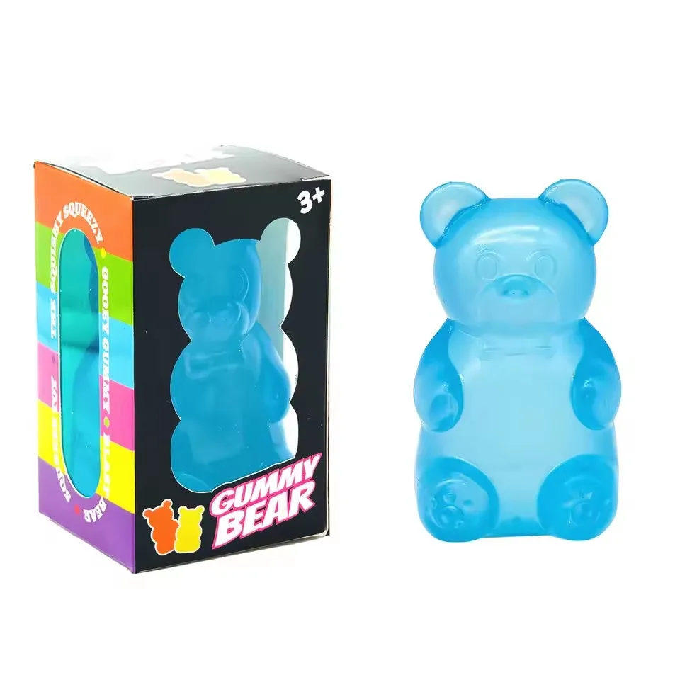Niedlicher Bär Maltose-Quetschspielzeug Buntes Sensorisches Spielzeug Kreatives Neues Produkt Schreibtischdekoration Stressabbau-Puppe