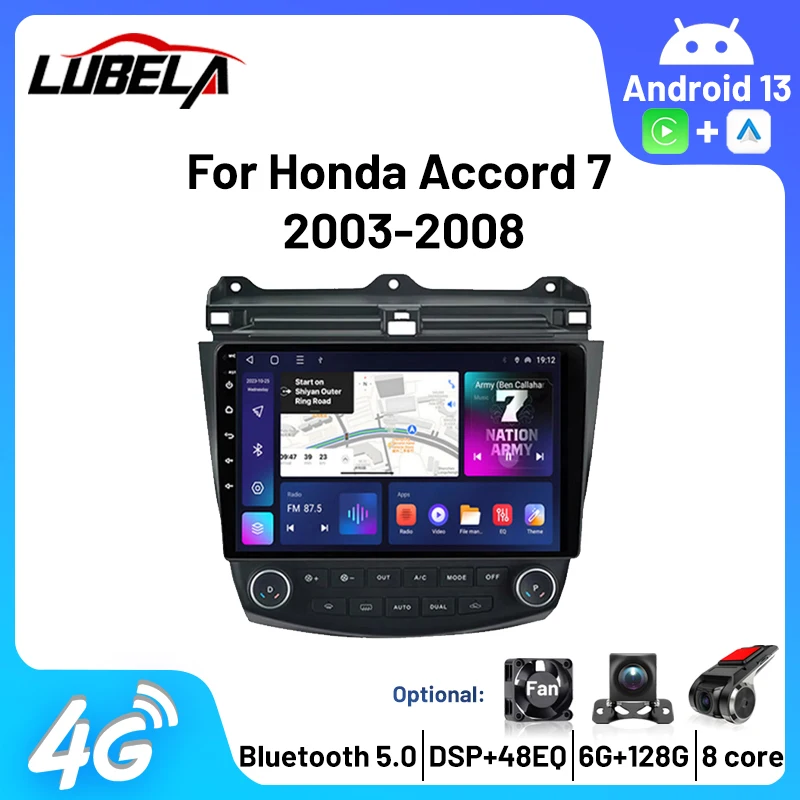 

10inch 2Din Android Radio for Honda Accord 7 2003 2004 2005 2006 2007 DSP Autoradio Carplay Android Auto Wireless 8core 4G WIFI