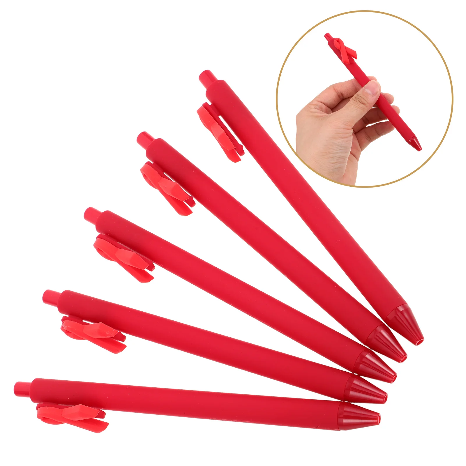 

5 Pcs Ballpoint Pens Ribbon Decorative Bulk Festival Office Accessories Taking Fun