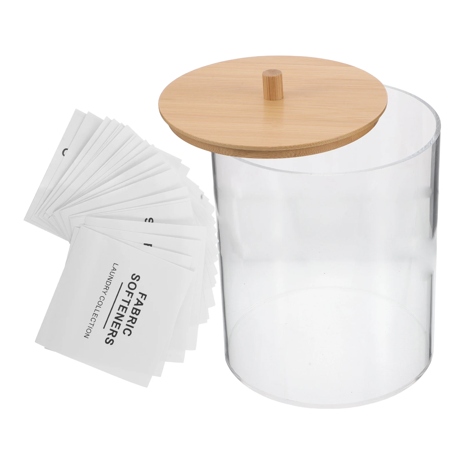 

Acrylic Laundry Organizer 27 Labels Clear Tissue Box Holder Multifunctional Container Laundry Powder Container