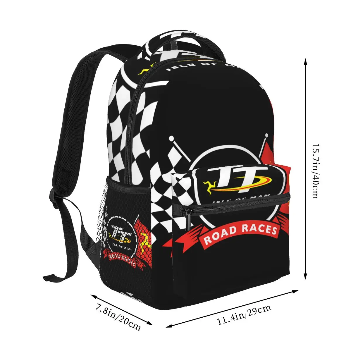 Mochila informal TT Races Unisex, mochila de ordenador de viaje de ocio para estudiantes