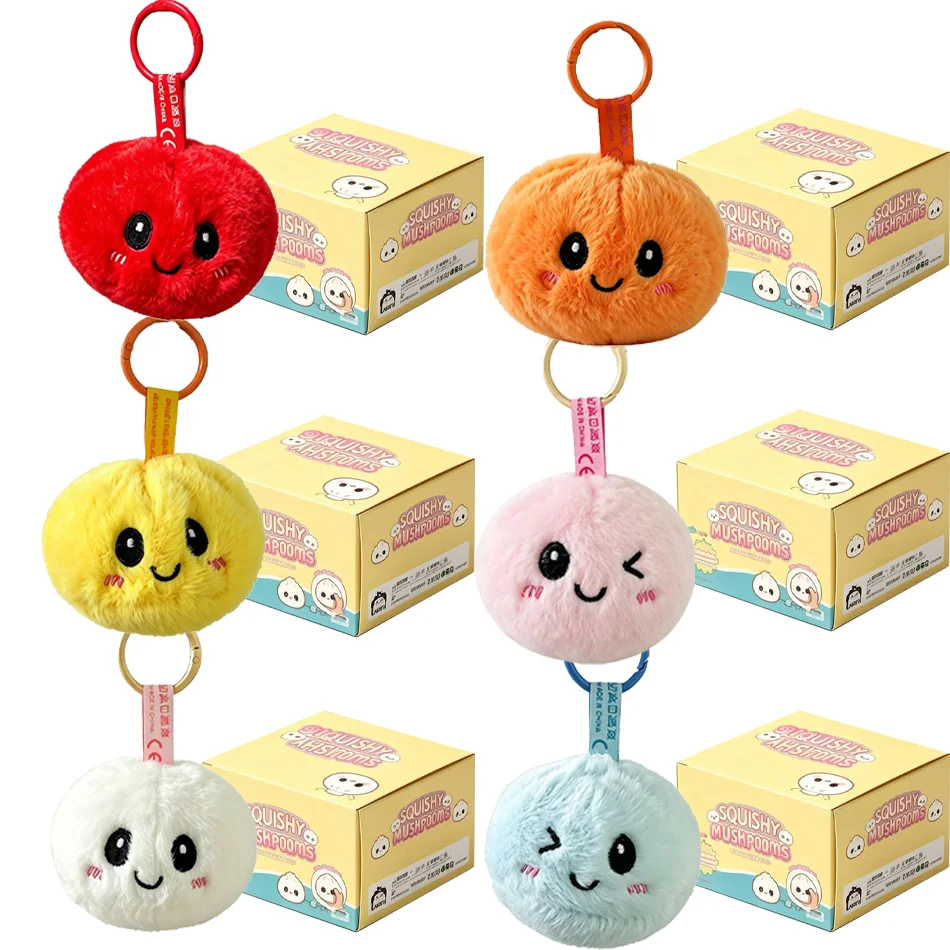 

Mystery Box Soft Squeeze Stress Reliever Pendant Cute Simulation Dumpling Plush Keychain Backpack Collectible Blind Box for Kids