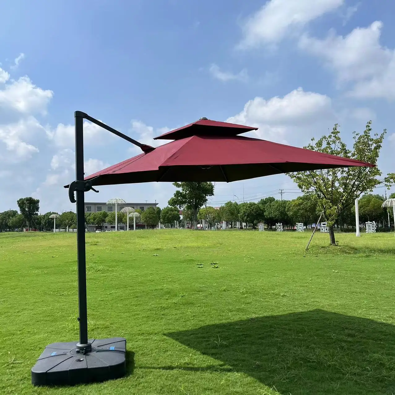 Courtyard Terrace Garden Outdoor Sun Umbrella Stall Outdoor Light