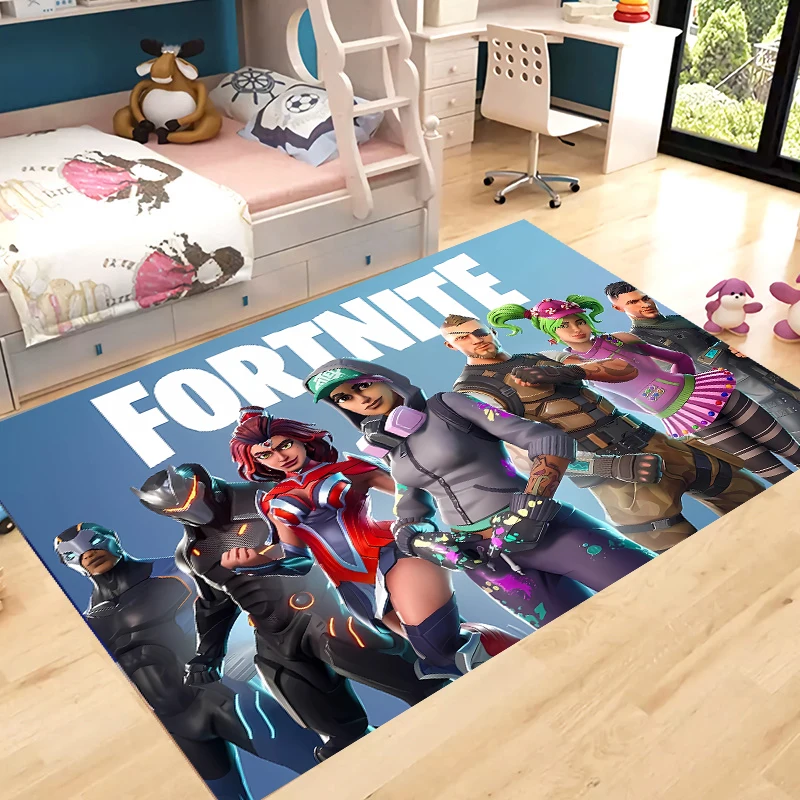 Fortnite الفانيلا السجاد الإبداعية لعبة المضادة للانزلاق الحصير أرقام كرتونية باب المطبخ حمام مستطيل ممسحة ديكور المنزل هدية #5