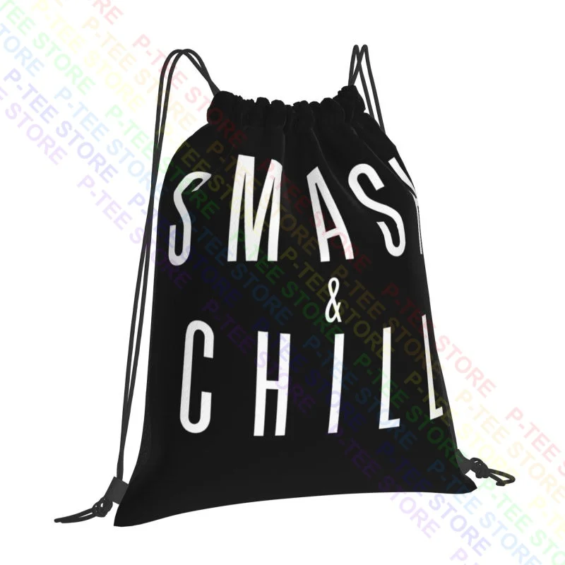 Netflix And Chill Drawstring Bags Gym Bag School Beach Bag Gymnast Bag Riding Backpack