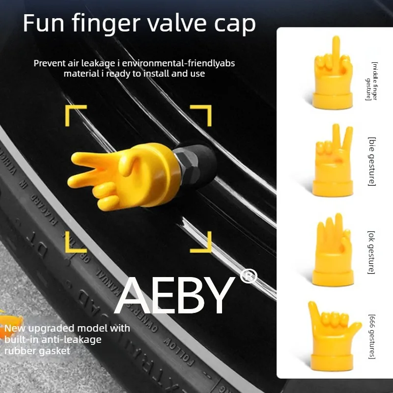 

AEBY For BYD Atto 2 2025 Cute Tire Valve Stem Caps,Funny Car Accessories,Anti-Dust Cool Car Decor,tire accessories,valve cover