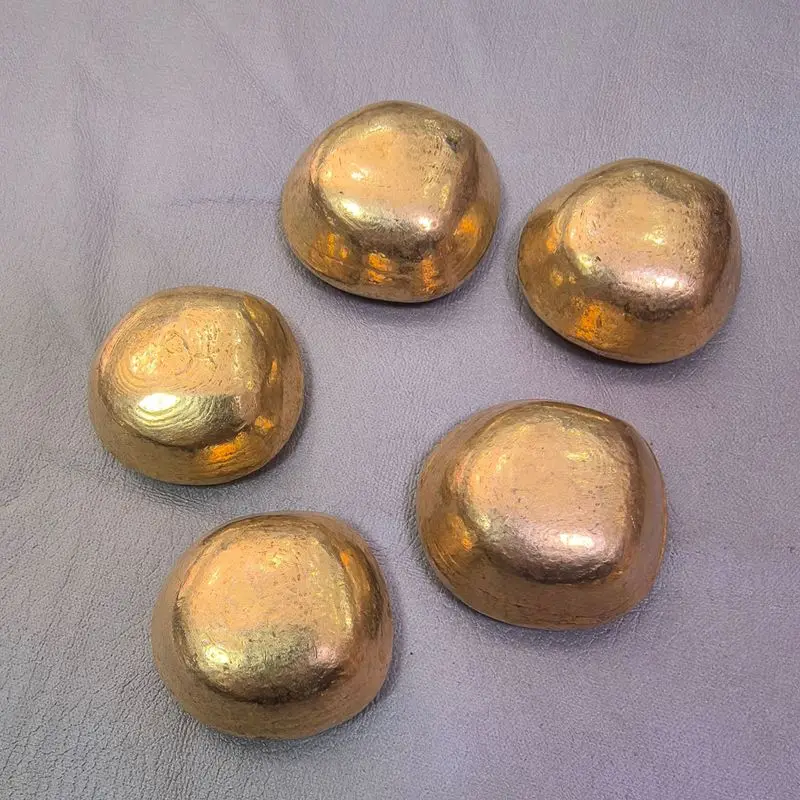Pure copper gilded ingot gold coin ornament
